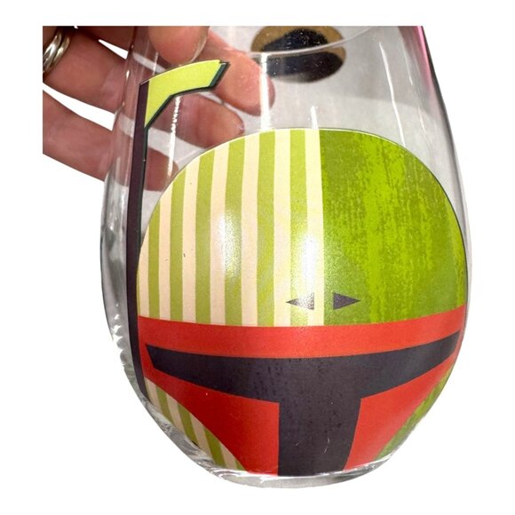 Helmet Hues Joy Jolt Set Of 4 Star Wars-Themed Stemless Wine Glasses Character - Picture 3 of 12